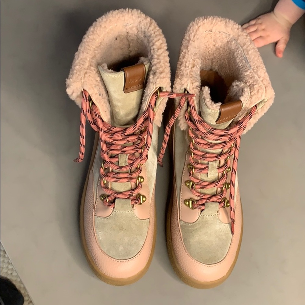 Coach Tyler Shearling Fold over Platform Boot 7 - Picture 7 of 14